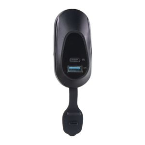 Obrázek z USB QC3.0 + USB-C zásuvka 12/24V, montáž na povrch 
