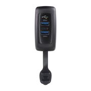 Obrázek 2x USB QC3.0 + USB-C zásuvka 12/24V, montáž na povrch