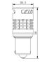 Obrázek z LED BA15S bílá, 12V, 30LED 3020SMD 