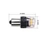 Obrázek z LED BA15S oranžová, 12V, 16LED 2835SMD 
