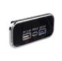 Obrázek z USB 2.4A + QC3.0 + USB-C zásuvka 12/24V, chromový rámeček 