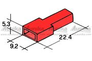 Obrázek Kryt dutinky 6,3mm červený
