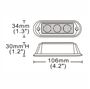 Obrázek z PREDATOR 3x1W LED, 12-24V, červený, ECE R10 