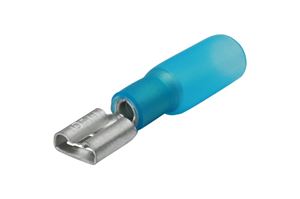 Obrázek z Poloizolovany konektor 6,3mm se smrst. trubici 