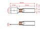Obrázek z Poloizolovany konektor 4,8mm se smrst. trubici 