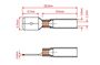Obrázek z Poloizolovany konektor 4,8mm se smrst. trubici 