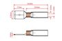 Obrázek z Poloizolovany konektor 6,3mm se smrst. trubici 