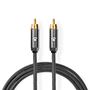 Obrázek z Nedis (HQ) vysoce kvalitní kabel 1xRCA - 1xRCA (pro Subwoofer) 5m 