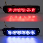 Obrázek PROFI výstražné LED světlo vnější, červeno-modré, 12-24V, ECE R65