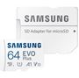 Obrázek z Paměťová karta MicroSDXC 64GB 160M + adaptér, SAMSUNG EVO Plus 