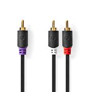 Obrázek Propojovací kabel 1xRCA - 2xRCA (pro Subwoofer) 3m