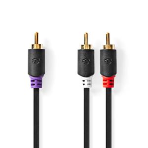 Obrázek z Propojovací kabel 1xRCA - 2xRCA (pro Subwoofer) 3m 