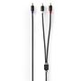 Obrázek z Propojovací kabel 1xRCA - 2xRCA (pro Subwoofer) 3m 