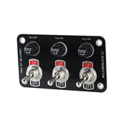Obrázek Panel s 3x spínači + 3x pojistky, 12/24V