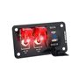 Obrázek z Panel s 2x spínačem + 2x USB + voltmetr 