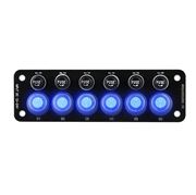 Obrázek Panel s 6x spínači + 6x pojistky, 12/24V