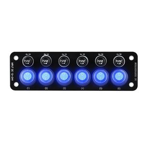 Obrázek z Panel s 6x spínači + 6x pojistky, 12/24V 