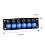Obrázek z Panel s 6x spínači + 6x pojistky, 12/24V 