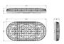 Obrázek z Mini LED rampa, oranžová, 60xLED, 12-24V, ECE R65, magnet 