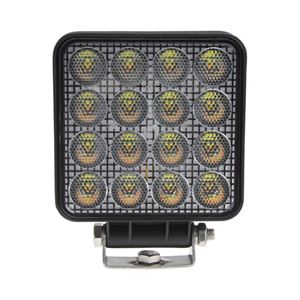Obrázek z LED světlo hranaté, bílé/oranžové, 16x3W/16x1W, 117x117mm, ECE R10 