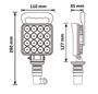 Obrázek z LED světlo hranaté, bílé, 16x3W, na hrot, ECE R10 