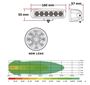 Obrázek z LED světlo obdélníkové, bílé/oranžové, 6x3W/6x1W, 160mm, ECE R10 