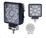Obrázek z LED světlo hranaté, bílé/oranžové, 9x3W/9x1W, 117x117mm, ECE R10 