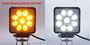 Obrázek z LED světlo hranaté, bílé/oranžové, 9x3W/9x1W, 117x117mm, ECE R10 