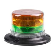 Obrázek LED maják, 12-24V, 24xLED zelený/oranžový, magnet