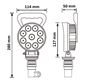 Obrázek z LED světlo kulaté, bílé 9x3W, ø114mm, na hrot, ECE R10 