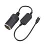 Obrázek z Redukce s měničem napětí USB-C/CL zásuvka (autozapalovač) - 5V/12V, 1A 