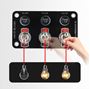 Obrázek z Panel s 3x spínači + 3x pojistky, 12/24V 