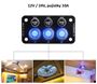 Obrázek z Panel s 3x spínači + 3x pojistky, 12/24V 