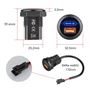 Obrázek z USB nabíječka QC3.0 do panelu, kulatá, 12/24V 