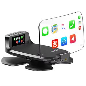 Obrázek z HEAD UP DISPLEJ se zobrazením CarPlay + Android Auto, reflexní deska 