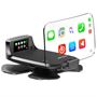 Obrázek z HEAD UP DISPLEJ se zobrazením CarPlay + Android Auto, reflexní deska 