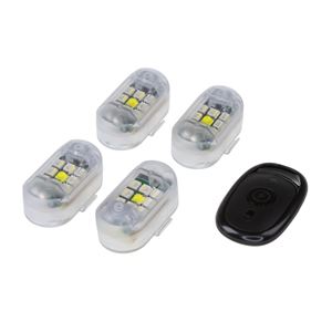 Obrázek z 4x AKU LED výstražné světlo na motocykl 