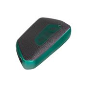 Obrázek TPU obal pro klíč Škoda, VW, Seat, zelený-kůže
