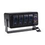 Obrázek z Panel s 4x spínači Rocker, voltmetr +  USB/USB-C zásuvka, 12/24V 