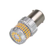 Obrázek LED BA15s oranžová, 12V, 60LED/3014SMD, 360°