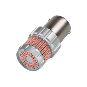 Obrázek z LED BA15s červená, 12V, 60LED/3014SMD, 360° 