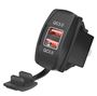 Obrázek z 2x USB nabíječka QC3.0 , "Rocker" 12/24V, 48W 