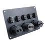 Obrázek z Panel s 5x spínači, CL, voltmetr + 2x USB zásuvka, 12/24V 