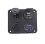 Obrázek z Panel s 1x spínačem, CL, voltmetr + 2x USB zásuvka, 12/24V 