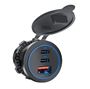 Obrázek z USB QC3.0 + 2xUSB-C zásuvka 12/24V 