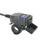 Obrázek z USB/USB-C nabíječka s voltmetrem na motocykl 