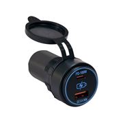 Obrázek USB QC3.0 + USB-C 100W/20V zásuvka 12/24V