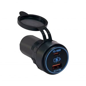 Obrázek z USB QC3.0 + USB-C 100W/20V zásuvka 12/24V 