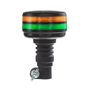 Obrázek z LED maják, 12-24V, 48xLED zelený/oranžový, na držák, ECE R65 