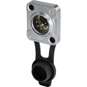 Obrázek z REAN 5P XLR receptacle male IP65 chrome/tin 